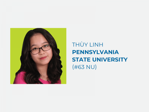 Cao Thùy Linh – Pennsylvania State University (#63 NU)