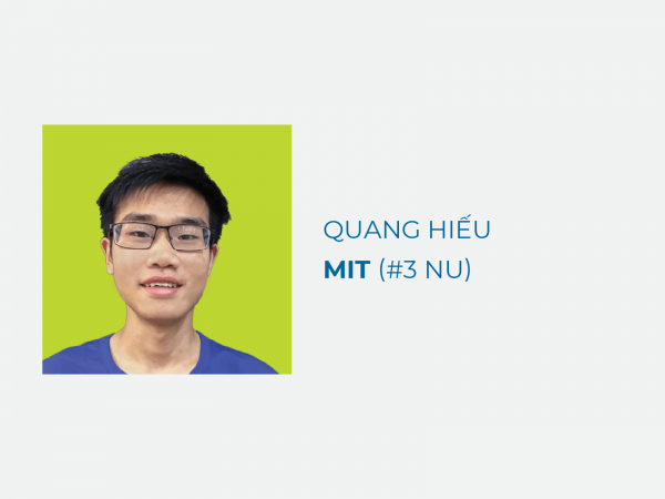 Đinh Quang Hiếu – Học bổng $280,000/4 năm MIT (#2 NU)