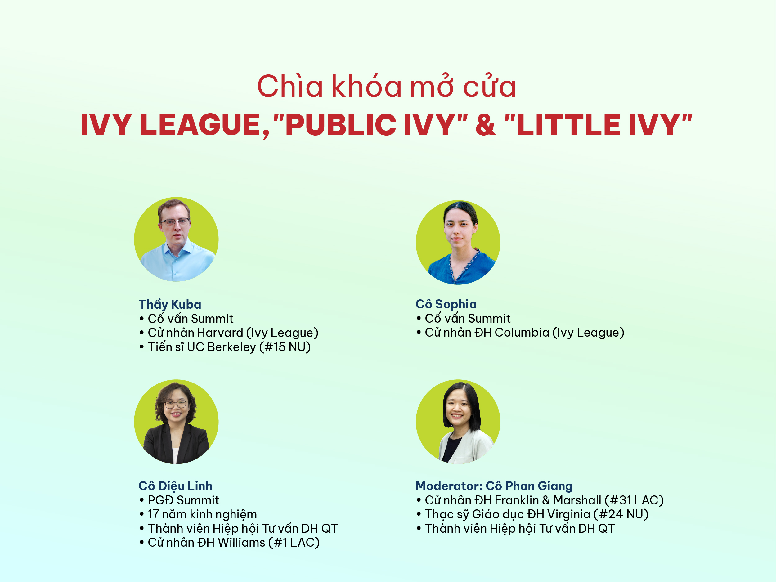 [Online 8/12] Chìa khóa mở cánh cửa ĐH Ivy League, “Public Ivy” & “Little Ivy”