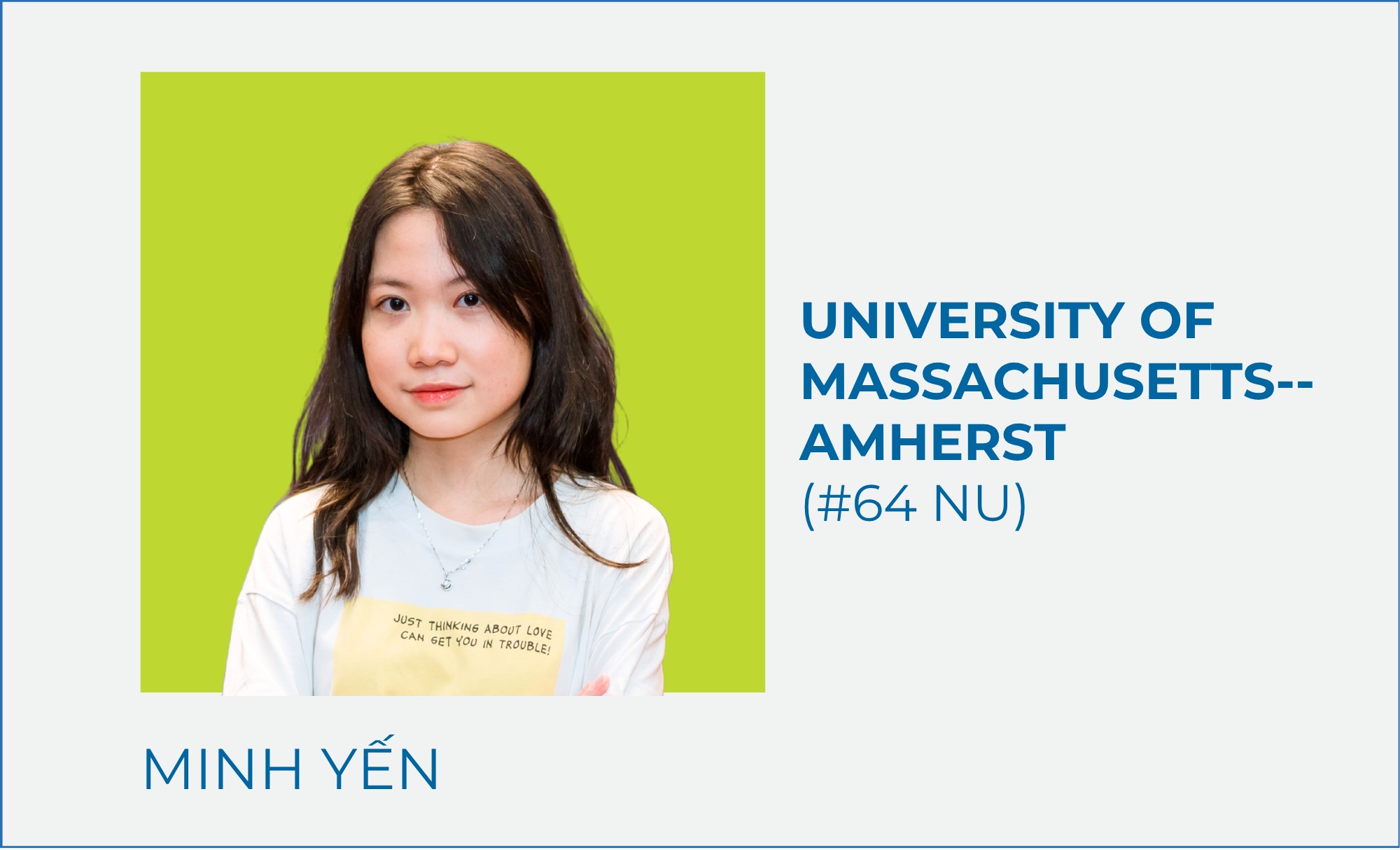 Đỗ Minh Yến – U of Massachusetts–Amherst (#64 NU)