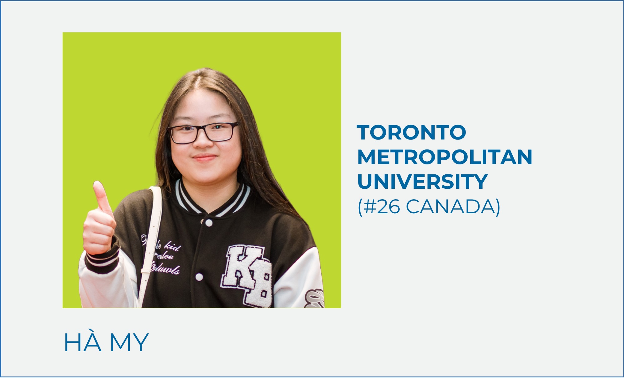 Nguyễn Thị Hà My – Toronto Metropolitan University (#26 Canada)