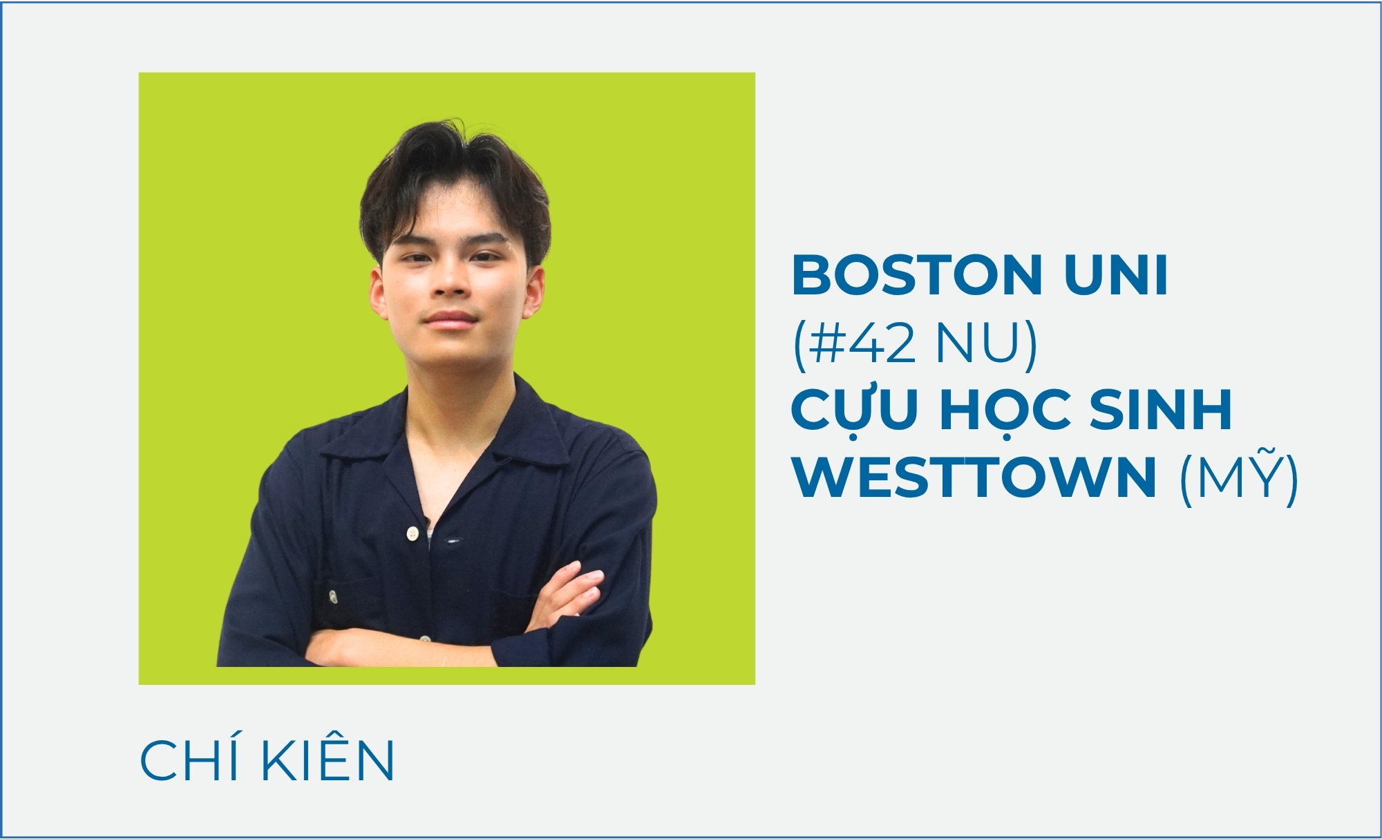 Đặng Chí Kiên – Boston Uni (#42 NU)
