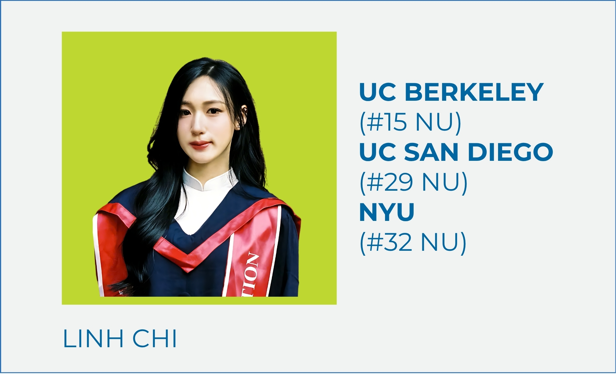 Linh Chi – UC Berkeley (#15 NU)