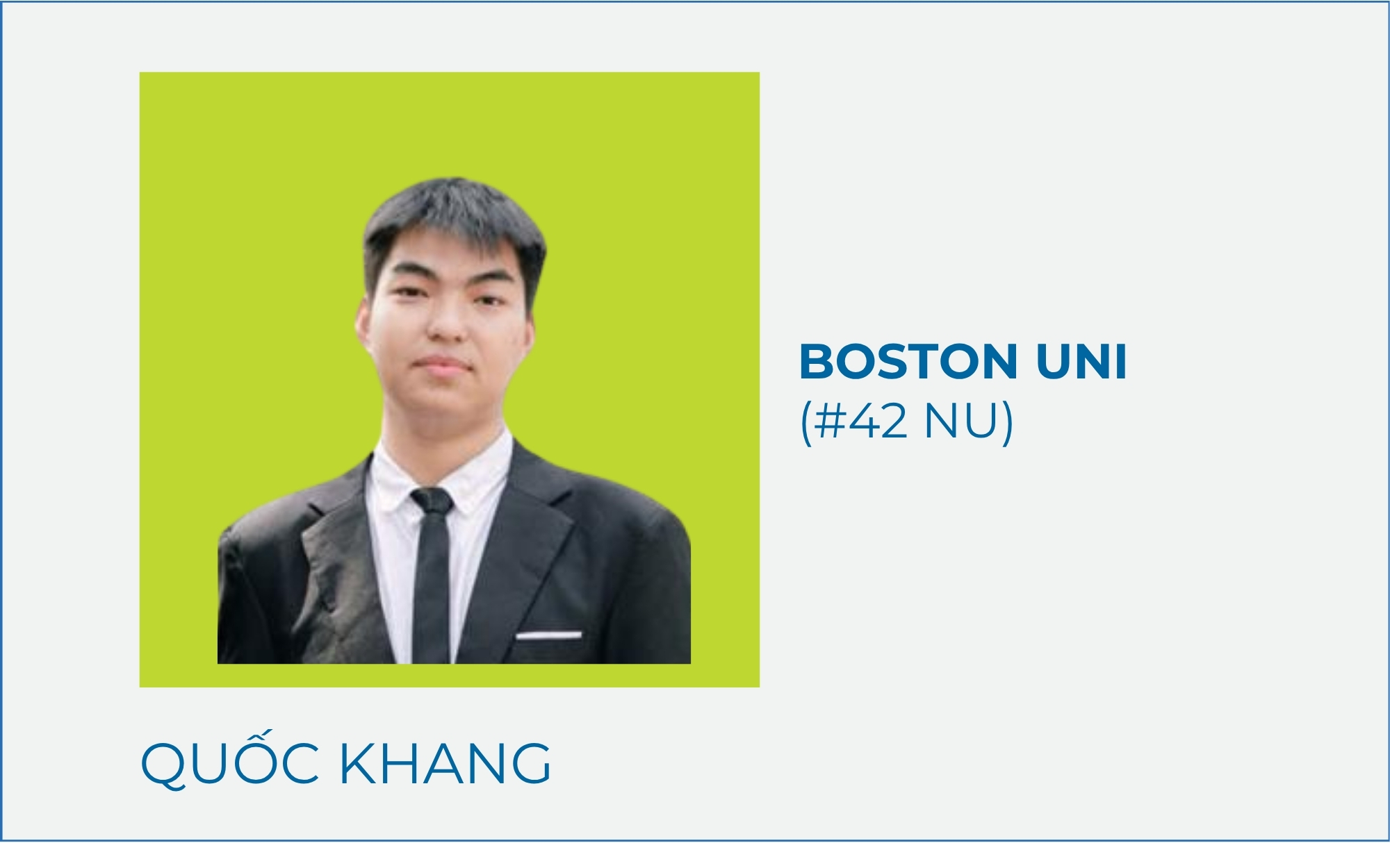 Quốc Khang – Boston Uni (#42 NU)