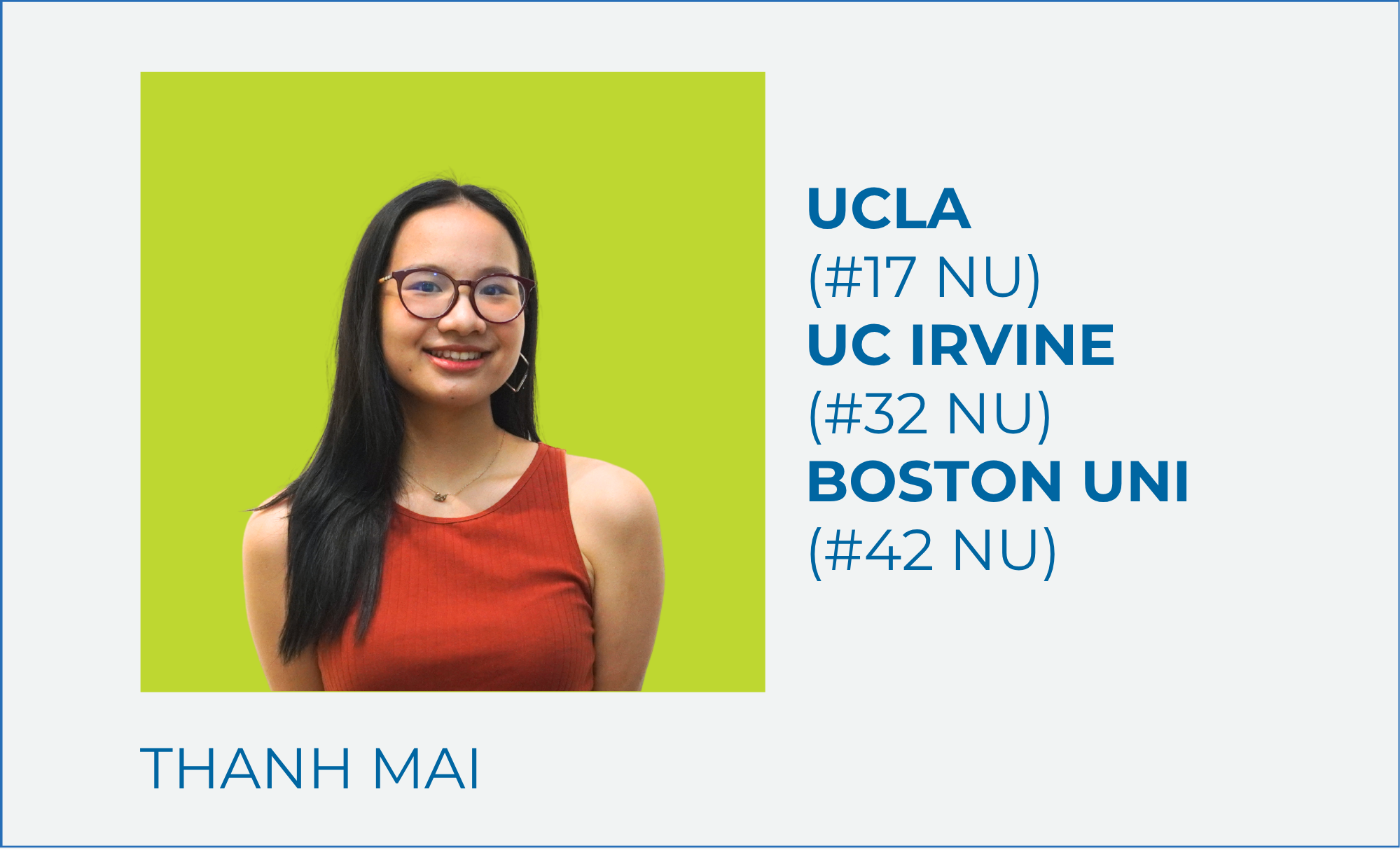 Ngô Thanh Mai – UCLA (#17 NU)